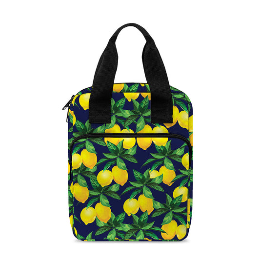 Tropical Lemon Pattern Print Bible Tote Bag