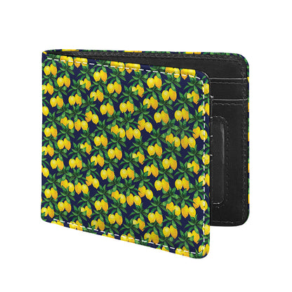 Tropical Lemon Pattern Print Bifold Wallet
