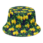 Tropical Lemon Pattern Print Bucket Hat
