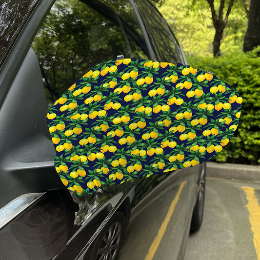 Tropical Lemon Pattern Print Car Side Mirror Covers