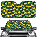 Tropical Lemon Pattern Print Car Windshield Sun Shade