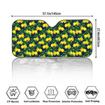 Tropical Lemon Pattern Print Car Windshield Sun Shade