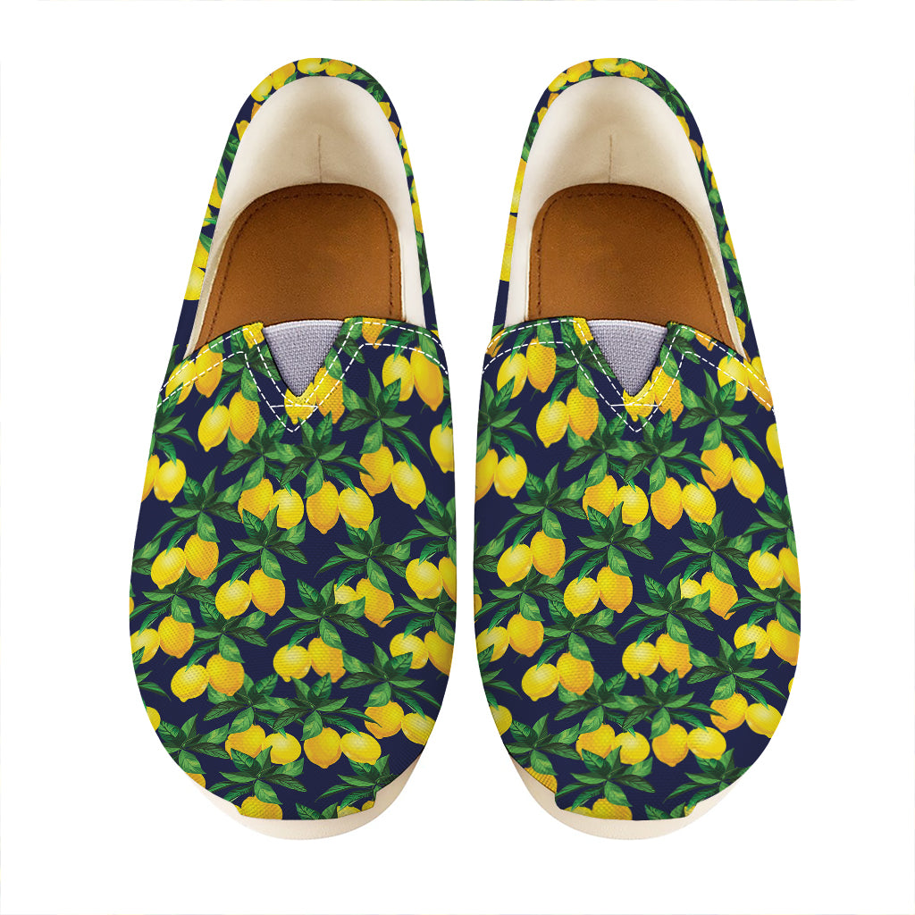 Tropical Lemon Pattern Print Casual Shoes