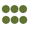 Tropical Lemon Pattern Print Coaster Set