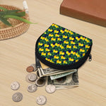 Tropical Lemon Pattern Print Coin Purse