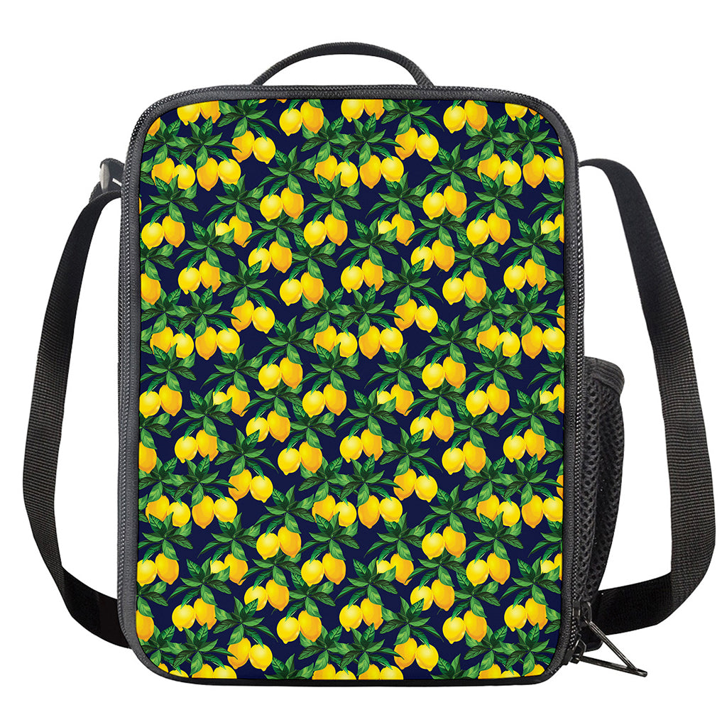 Tropical Lemon Pattern Print Crossbody Lunch Bag