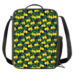 Tropical Lemon Pattern Print Crossbody Lunch Bag