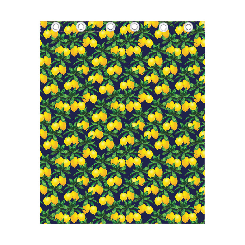 Tropical Lemon Pattern Print Curtain
