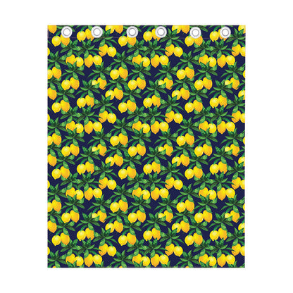 Tropical Lemon Pattern Print Curtain
