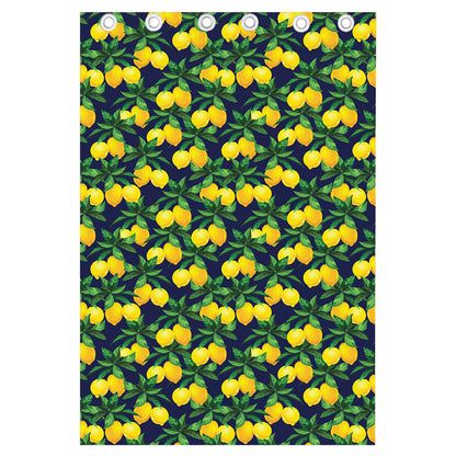 Tropical Lemon Pattern Print Curtain