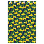 Tropical Lemon Pattern Print Curtain