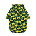 Tropical Lemon Pattern Print Dog Zip Up Hoodie