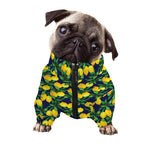 Tropical Lemon Pattern Print Dog Zip Up Jacket