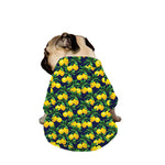Tropical Lemon Pattern Print Dog Zip Up Jacket