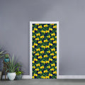 Tropical Lemon Pattern Print Door Sticker