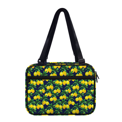 Tropical Lemon Pattern Print Double Strap Bible Bag