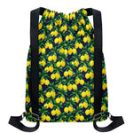 Tropical Lemon Pattern Print Drawstring Backpack