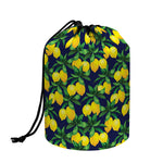 Tropical Lemon Pattern Print Drawstring Makeup Bag