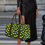 Tropical Lemon Pattern Print Duffle Bag