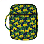 Tropical Lemon Pattern Print Front Pocket Bible Bag