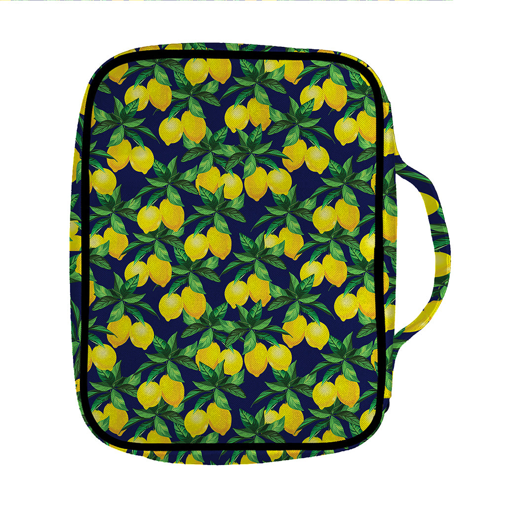 Tropical Lemon Pattern Print Front Pocket Bible Bag