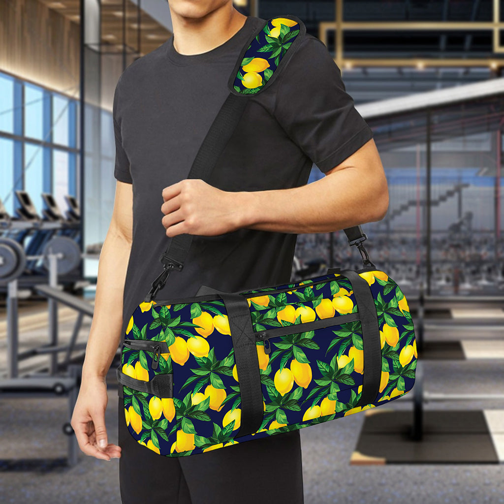 Tropical Lemon Pattern Print Gym Bag