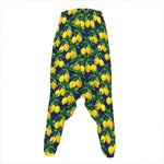 Tropical Lemon Pattern Print Hammer Pants