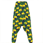 Tropical Lemon Pattern Print Hammer Pants