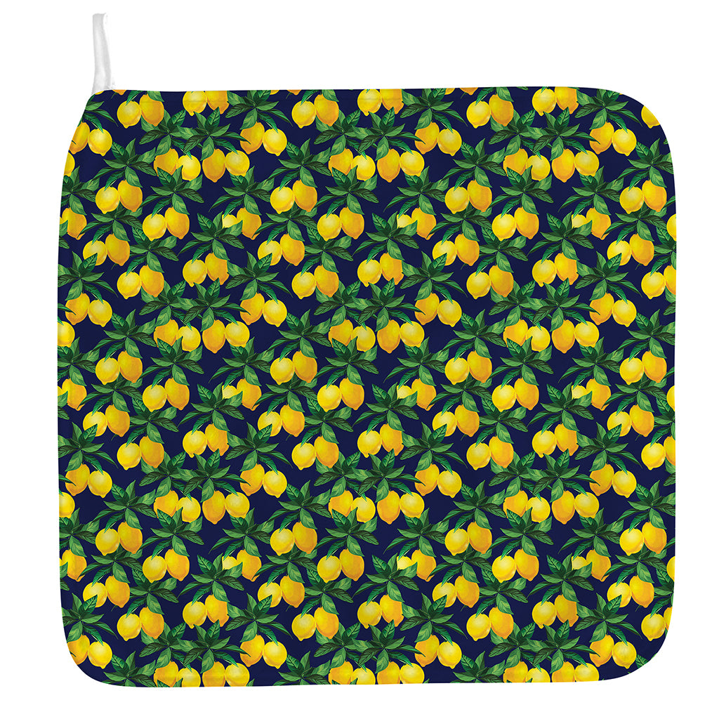 Tropical Lemon Pattern Print Hand Towel