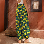 Tropical Lemon Pattern Print Harem Pants