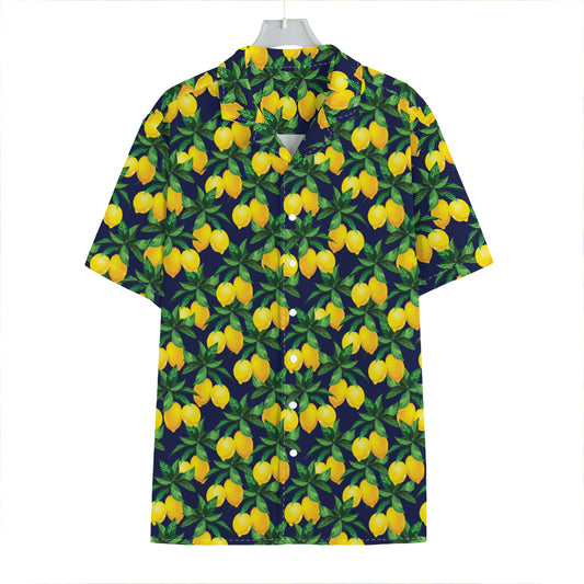 Tropical Lemon Pattern Print Hawaiian Shirt