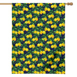 Tropical Lemon Pattern Print House Flag