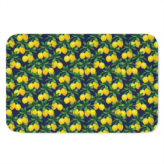 Tropical Lemon Pattern Print Indoor Door Mat