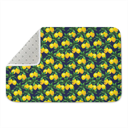 Tropical Lemon Pattern Print Indoor Door Mat