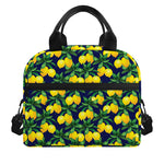 Tropical Lemon Pattern Print Insulated Lunch Bag