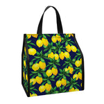 Tropical Lemon Pattern Print Insulated Lunch Tote