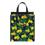 Tropical Lemon Pattern Print Insulated Lunch Tote