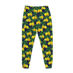 Tropical Lemon Pattern Print Jogger Pants