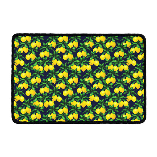 Tropical Lemon Pattern Print Kitchen Mat
