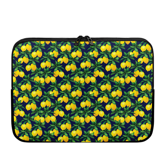 Tropical Lemon Pattern Print Laptop Sleeve
