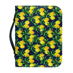 Tropical Lemon Pattern Print Leather Bible Cover