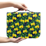 Tropical Lemon Pattern Print Leather Bible Cover