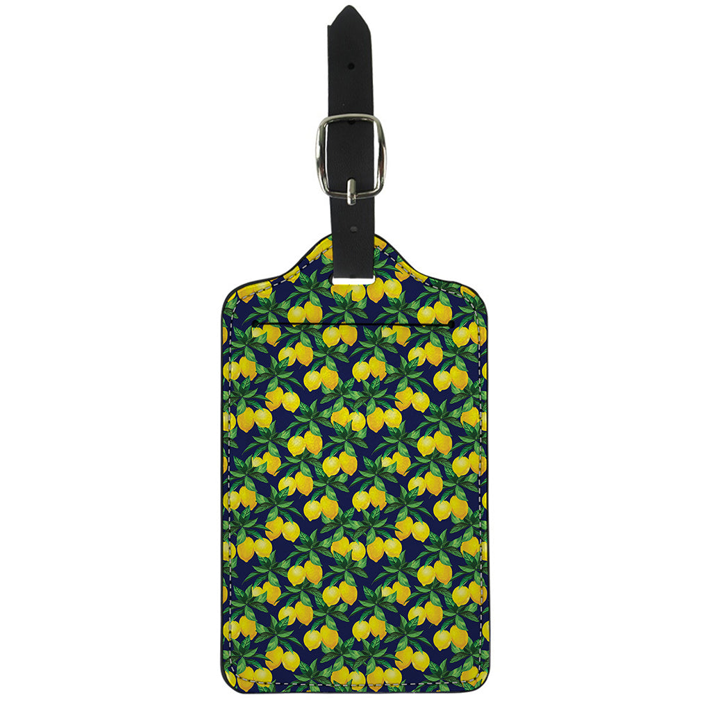 Tropical Lemon Pattern Print Luggage Tag