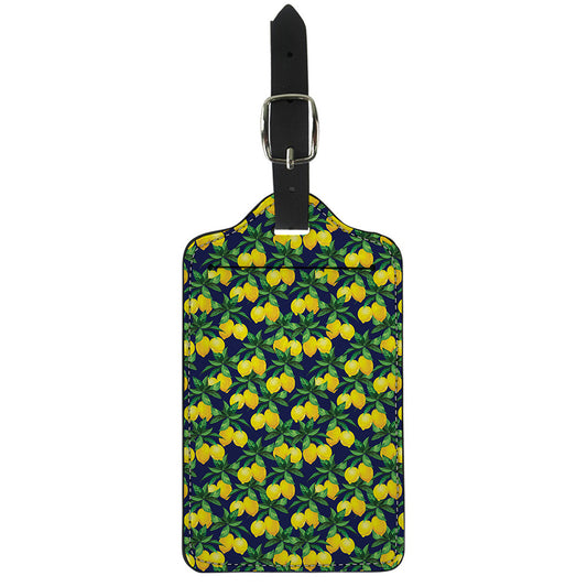 Tropical Lemon Pattern Print Luggage Tag