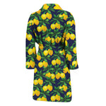 Tropical Lemon Pattern Print Men's Bathrobe