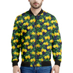Tropical Lemon Pattern Print Men's Bomber Jacket