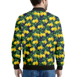 Tropical Lemon Pattern Print Men's Bomber Jacket