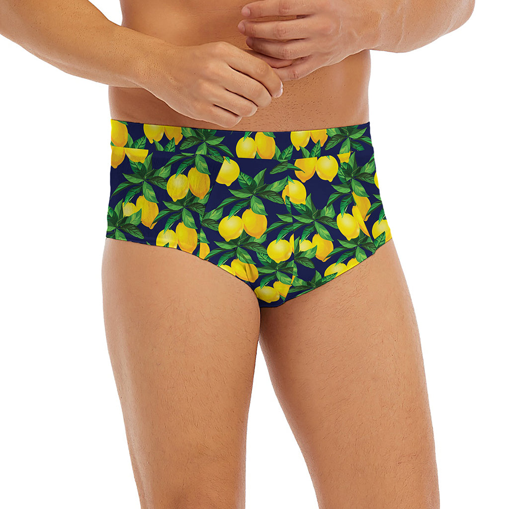 Tropical Lemon Pattern Print Men's Briefs