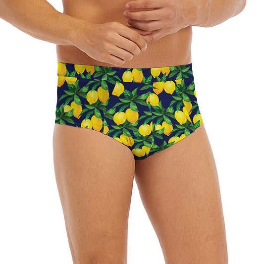 Tropical Lemon Pattern Print Men's Briefs