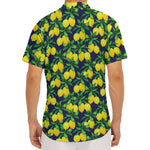 Tropical Lemon Pattern Print Men's Deep V-Neck Shirt